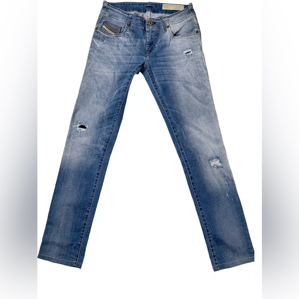 Diesel industry distressed slim skinny jeans